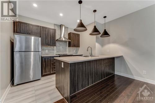 725 Dearborn Private Unit#K, Gloucester, ON - Indoor Photo Showing Kitchen With Stainless Steel Kitchen With Upgraded Kitchen