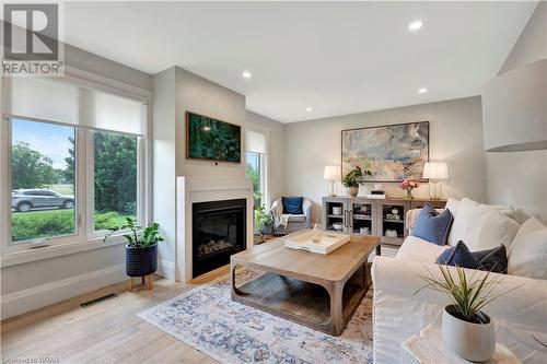 308 Lexington Road, Waterloo, ON - Indoor Photo Showing Living Room With Fireplace