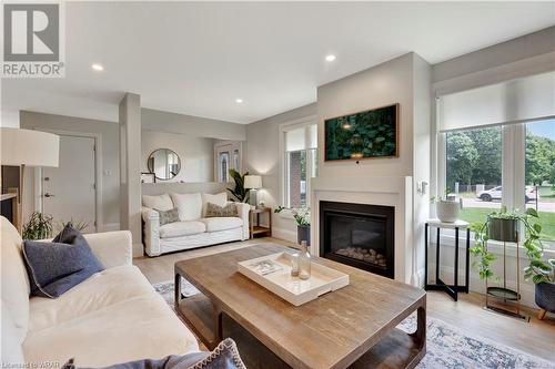 308 Lexington Road, Waterloo, ON - Indoor Photo Showing Living Room With Fireplace