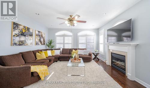 70 Abitibi Lake Drive, Brampton, ON - Indoor Photo Showing Living Room With Fireplace