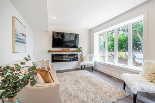 1017 Plains View Avenue, Burlington, ON - Indoor Photo Showing Living Room With Fireplace