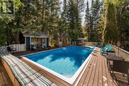 7893 Loyola Crescent, Prince George, BC - Outdoor With Above Ground Pool With Deck Patio Veranda With Backyard