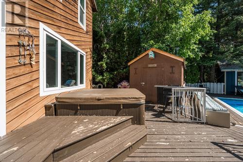 7893 Loyola Crescent, Prince George, BC - Outdoor With Above Ground Pool With Deck Patio Veranda With Exterior