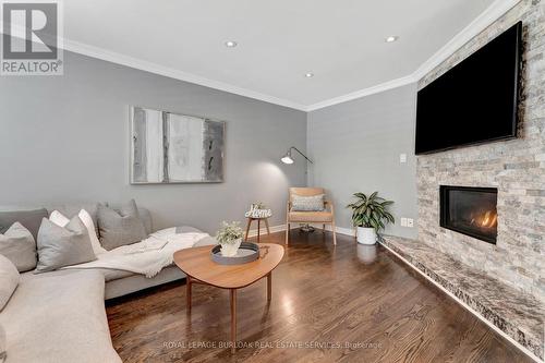 1161 Carol Street, Burlington, ON - Indoor Photo Showing Living Room With Fireplace