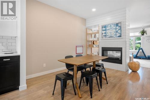 1322 Empress Avenue, Saskatoon, SK - Indoor Photo Showing Dining Room With Fireplace