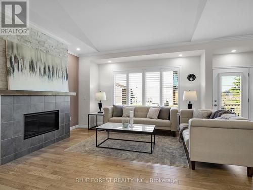 3426 Castle Rock Place, London, ON - Indoor Photo Showing Living Room With Fireplace