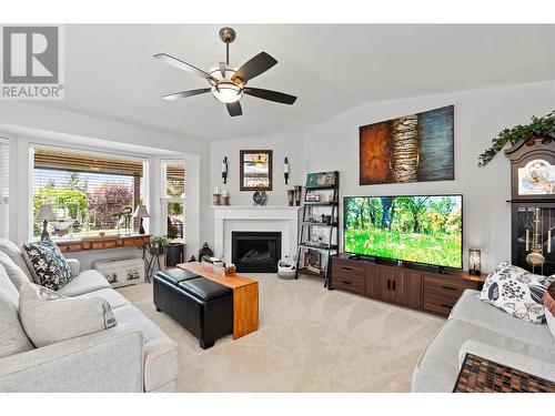 5011 5 Avenue, Vernon, BC - Indoor Photo Showing Living Room With Fireplace