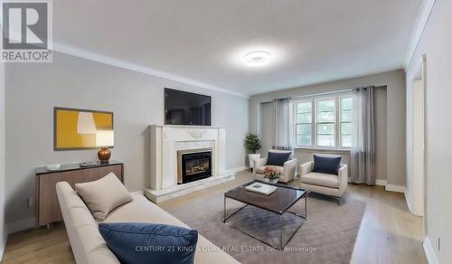 137 Lawrence Avenue E, Toronto, ON - Indoor Photo Showing Living Room With Fireplace