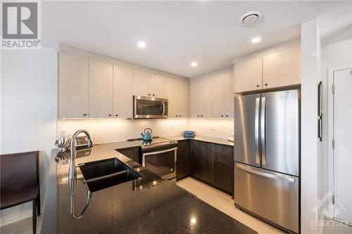 360 Tribeca Private Unit#10, Ottawa, ON - Indoor Photo Showing Kitchen With Double Sink With Upgraded Kitchen