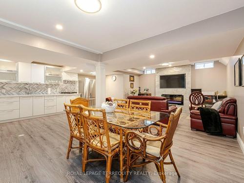 88 William Ingles Dr, Clarington, ON - Indoor Photo Showing Dining Room With Fireplace