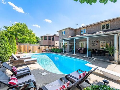 236 Nottingham Dr, Oakville, ON - Outdoor With In Ground Pool With Deck Patio Veranda