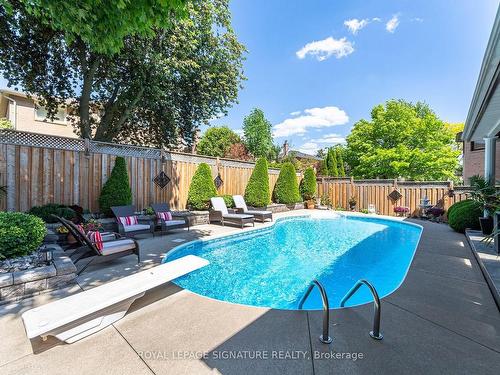 236 Nottingham Dr, Oakville, ON - Outdoor With In Ground Pool With Backyard