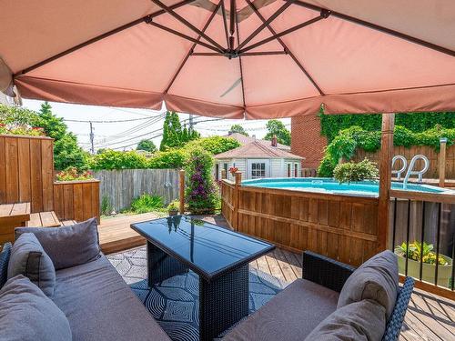 Patio - 3696 Rue Charles-Goulet, Montréal (Rivière-Des-Prairies/Pointe-Aux-Trembles), QC - Outdoor With Above Ground Pool With Deck Patio Veranda With Exterior