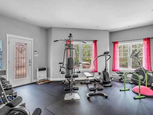 Salle familiale - 146 Av. De La Rivière, Fossambault-Sur-Le-Lac, QC - Indoor Photo Showing Gym Room