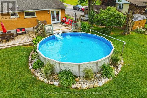 1451 6Th Con Road W, Hamilton, ON - Outdoor With Above Ground Pool With Deck Patio Veranda With Exterior