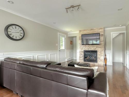 Salon - 5659 Ch. Brassard, Saint-Zénon, QC - Indoor Photo Showing Living Room With Fireplace