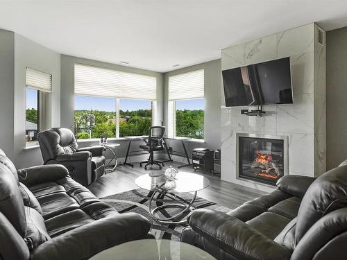 Unit 301 - 253 Pioneer Drive, Thunder Bay, ON - Indoor Photo Showing Living Room With Fireplace