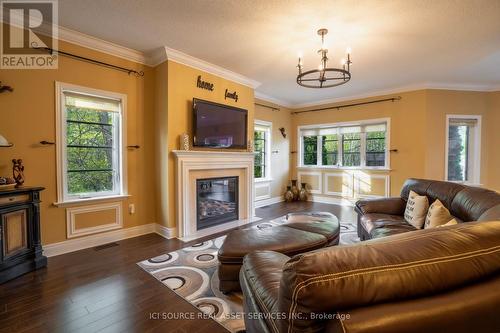 244 Eaton Street, Halton Hills, ON - Indoor Photo Showing Living Room With Fireplace