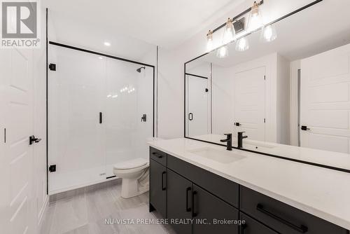 3pc bath, tiled shower and quartz vanity - 1570 Benjamin Drive, London, ON - Indoor