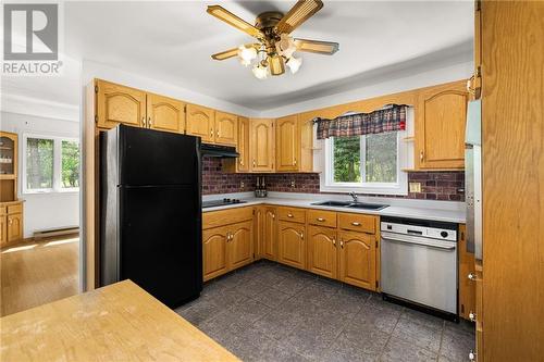 3483 Route 134, Shediac Cape, NB - Indoor Photo Showing Kitchen With Double Sink