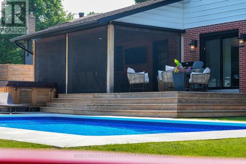 2 Spearin Court, Barrie, ON - Outdoor With In Ground Pool With Deck Patio Veranda