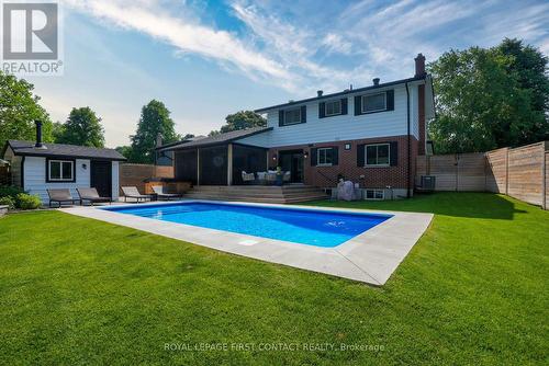 2 Spearin Court, Barrie, ON - Outdoor With In Ground Pool With Deck Patio Veranda