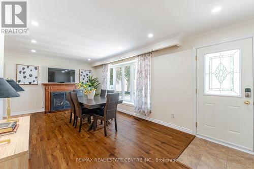 418 Tennyson Drive, Oakville, ON - Indoor Photo Showing Dining Room With Fireplace