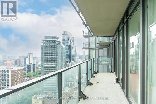 2708 - 75 St Nicholas Street, Toronto, ON - Outdoor With Balcony With View With Exterior
