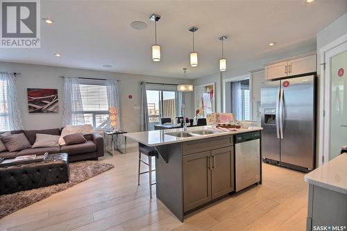308 Myles Heidt Lane, Saskatoon, SK - Indoor Photo Showing Kitchen With Double Sink With Upgraded Kitchen