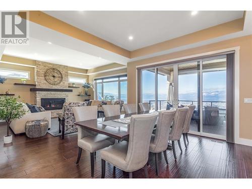 1356 Mine Hill Drive, Kelowna, BC - Indoor Photo Showing Dining Room With Fireplace