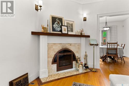 2223 Argyle Street, Regina, SK - Indoor Photo Showing Living Room With Fireplace