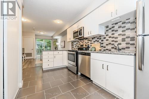 201 - 53 Arthur Street S, Guelph, ON - Indoor Photo Showing Kitchen With Stainless Steel Kitchen With Upgraded Kitchen