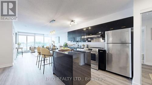 1002 - 19 Singer Court, Toronto, ON - Indoor Photo Showing Kitchen With Stainless Steel Kitchen With Upgraded Kitchen