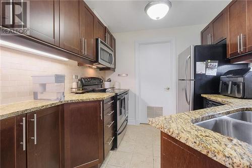 323 Winona Avenue Unit#203, Ottawa, ON - Indoor Photo Showing Kitchen With Double Sink