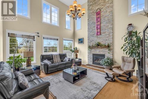 362 Shadehill Crescent, Ottawa, ON - Indoor Photo Showing Living Room With Fireplace