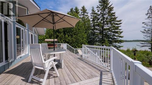 123 Pine Tree Harbour Road, Northern Bruce Peninsula, ON - Outdoor With Body Of Water With Deck Patio Veranda With Exterior