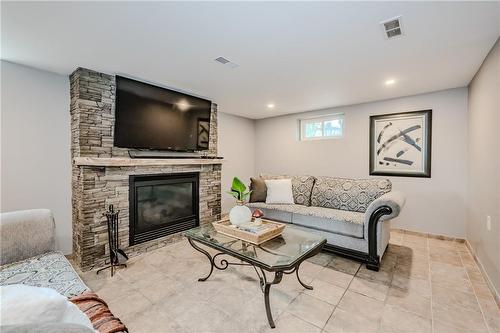 134 Stirling Street, Caledonia, ON - Indoor Photo Showing Living Room With Fireplace