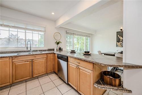 134 Stirling Street, Caledonia, ON - Indoor Photo Showing Kitchen With Double Sink