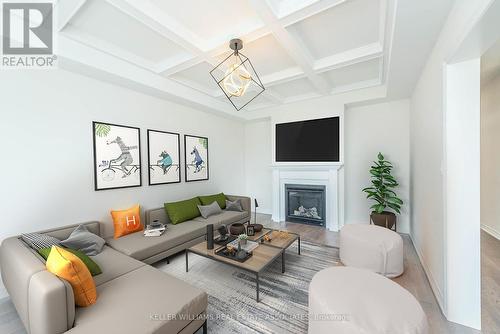 14 Allegrezza Court, Toronto, ON - Indoor Photo Showing Living Room With Fireplace