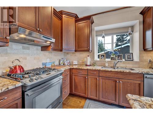 1843 Schunter Drive, Lumby, BC - Indoor Photo Showing Kitchen With Double Sink