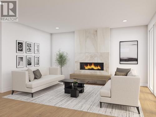 944 Bull Crescent, Kelowna, BC - Indoor Photo Showing Living Room With Fireplace