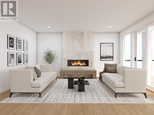 944 Bull Crescent, Kelowna, BC - Indoor Photo Showing Living Room With Fireplace