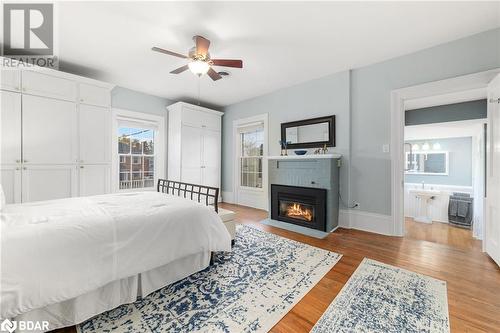 Second Primary Bedroom - 149 Bridge Street E, Belleville, ON - Indoor Photo Showing Bedroom With Fireplace