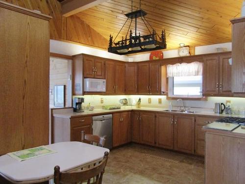 689 Bears Pass Road, Rainy Lake, ON - Indoor Photo Showing Kitchen With Double Sink