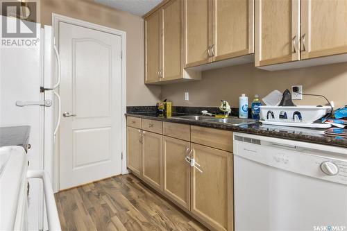 206D2 1121 Mckercher Drive, Saskatoon, SK - Indoor Photo Showing Kitchen With Double Sink