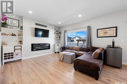 3751 Gee Crescent, Regina, SK - Indoor Photo Showing Living Room With Fireplace