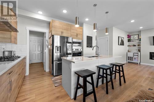 3751 Gee Crescent, Regina, SK - Indoor Photo Showing Kitchen With Stainless Steel Kitchen With Upgraded Kitchen