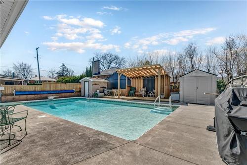 128 Hardale Crescent, Hamilton, ON - Outdoor With In Ground Pool