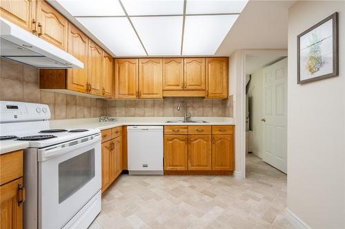 150 Wilson Street W|Unit #305, Ancaster, ON - Indoor Photo Showing Kitchen With Double Sink