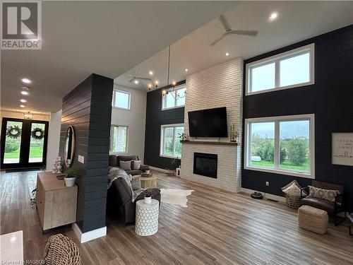 174088 Mulock Road, West Grey, ON - Indoor With Fireplace